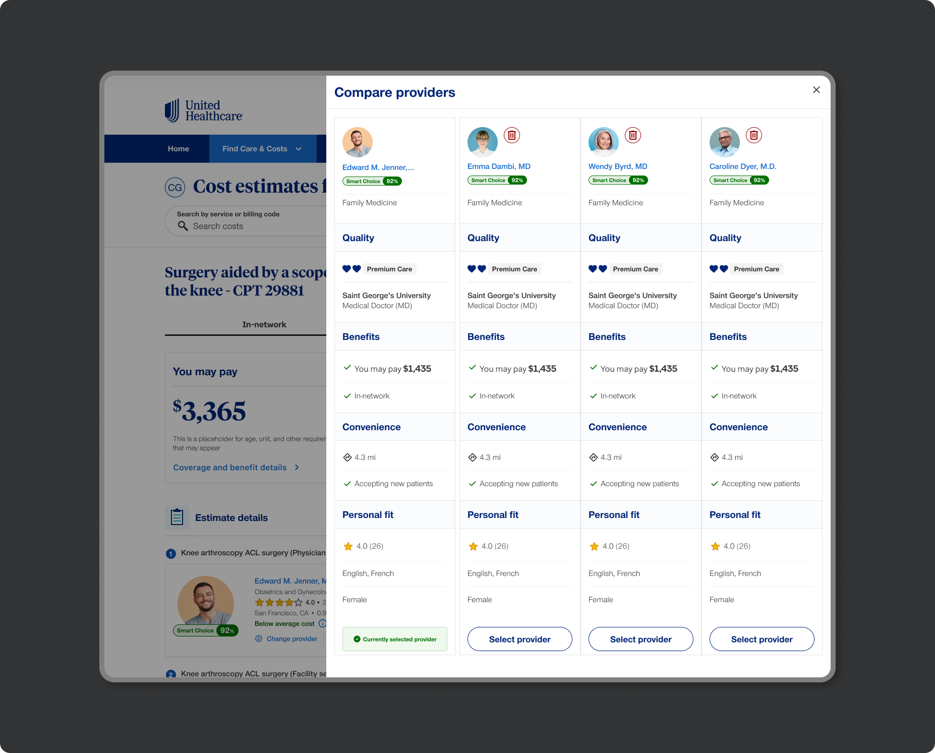 Provider Compare decision 3 screenshot